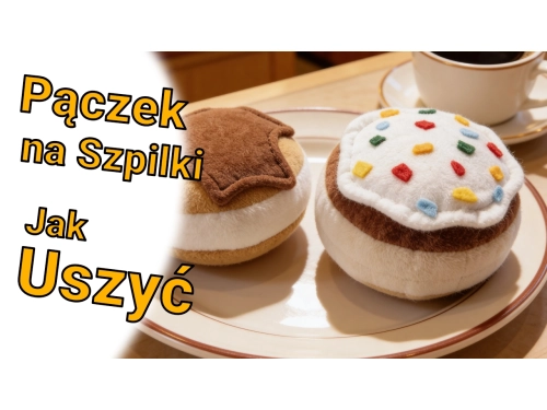 Jak uszyć poduszkę na szpilki - pluszowy pączek krok po kroku